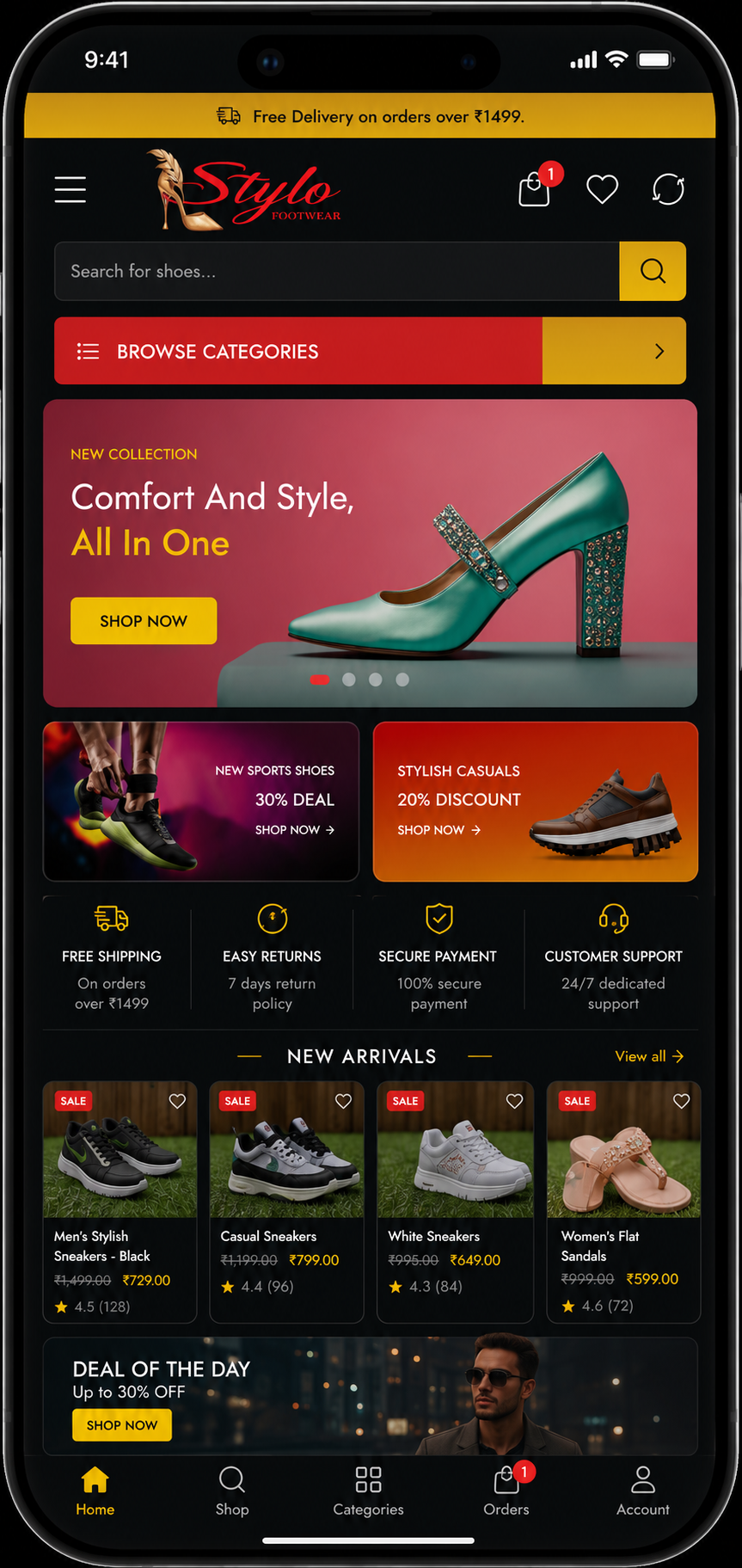 STYLO FOOTWEAR mobile application